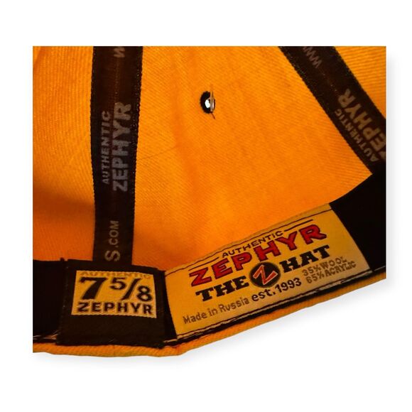 Michigan Wolverines Fitted Hat Zephyr Wool Blend Yellow 7 5/8 Vintage 90s - Picture 6 of 7